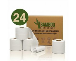 WC Papier Ultra Soft - Toiletpapier 3 Laags - Bamboe FSC®100% - 250 Vellen per Rol - Duurzaam - 24 Stuks