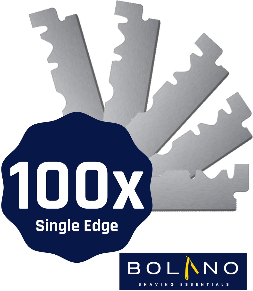 Bol.com Bolano® Safety Razor Blades - Scheermesjes RVS - Stainless Steel Single Edge - 100 stuks - Shavette mesjes - Vlijmscherp... aanbieding