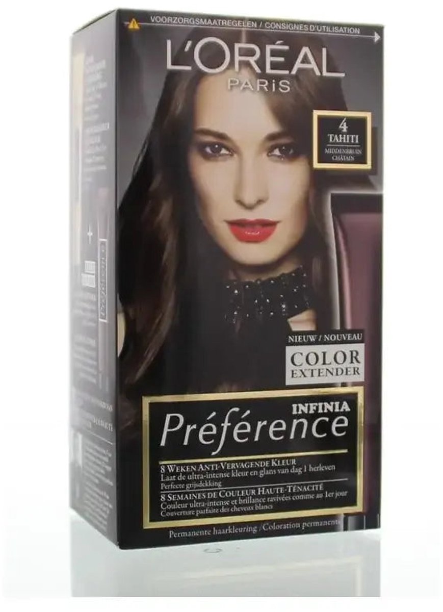 L'Oréal Paris Préférence Haarverf - 4 Middenbruin - Color extender