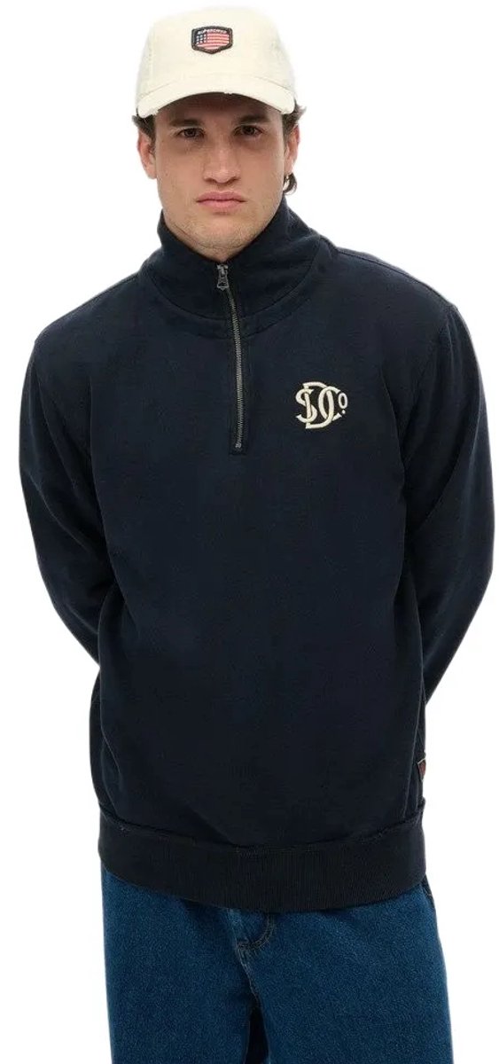 Superdry Athletic Half Rits Trui XL Man Marineblauw