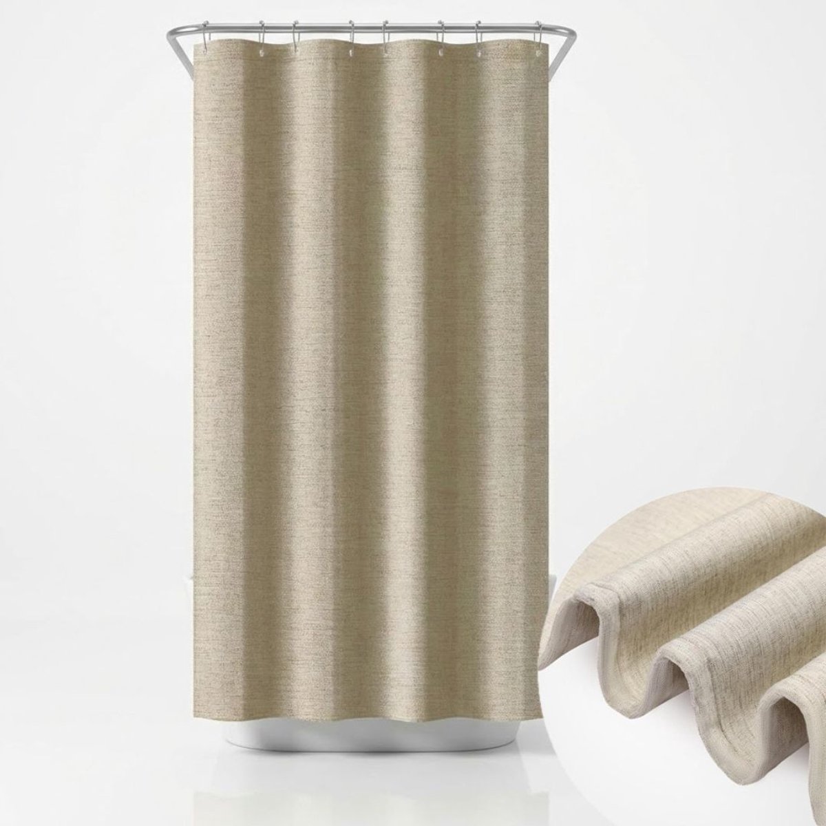 NBAP® Douchegordijn Anti Schimmel - Gordijn voor Douchestang - Douchese - Taupe