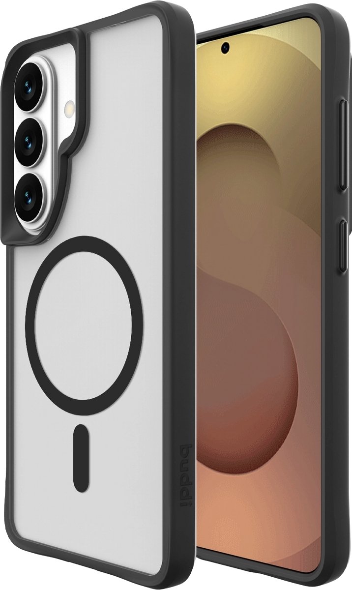 Buddi Hybrid - Hoesje Geschikt voor Samsung Galaxy S26 Plus - Compatibel met MagSafe - Back Cover met Magneet - Magnetische Beschermhoes - Case Matte Zwart