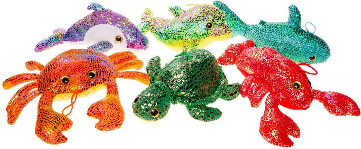 Duckiez knuffel glinsterend zeedieren - 1 stuk