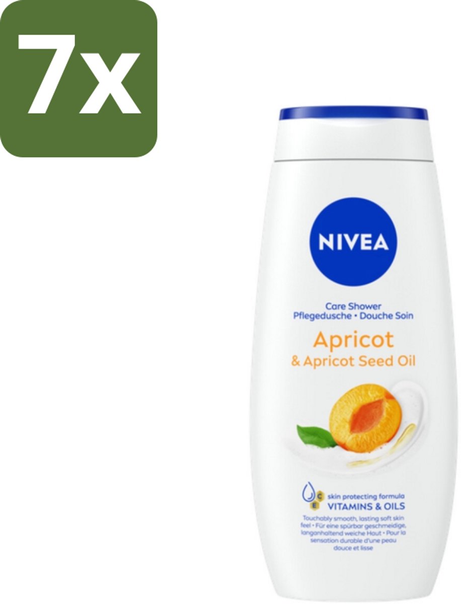 Nivea - Douchegel - Soft Apricot - Huidbeschermend - 250 ml - Bulkverpakking - 7 stuks