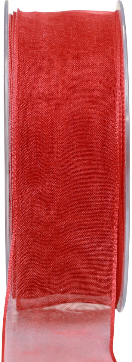 Chiffonlint organzalint sierlint organza rood 40mm 20m