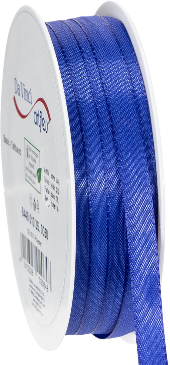 Cadeau- en decoratielint, taftlint, 10 mm x 50 m, donkerblauw