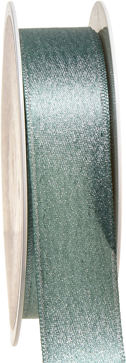 Decoratief lint glinsterend groen glamour 25mm 20m
