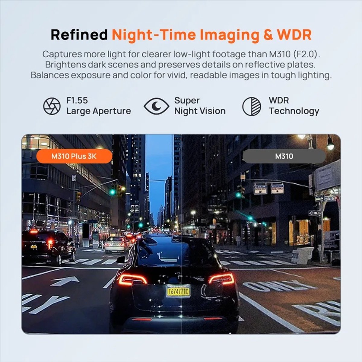 HOB Dashcam - Daschcam Voor Auto - 64 GB - Dashcam 2K - WiFi - Nachtzicht - Parkeerbewaking - App bediening - Groothoek 143° – foto 2