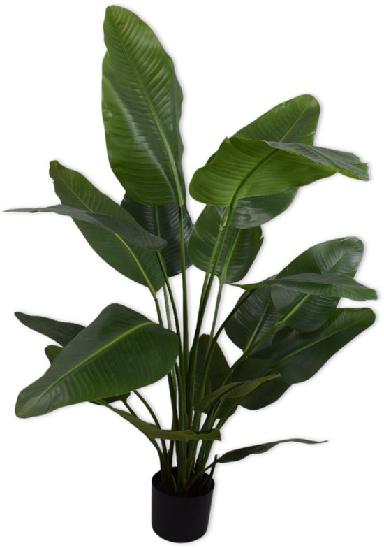 Silk-ka Kunstplant voor Binnen Strelitzia Groen 150 cm | bol