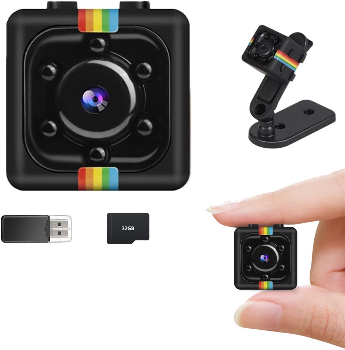 NBAP® Verborgen Camera - Spy Camera - Spionage -Zwart
