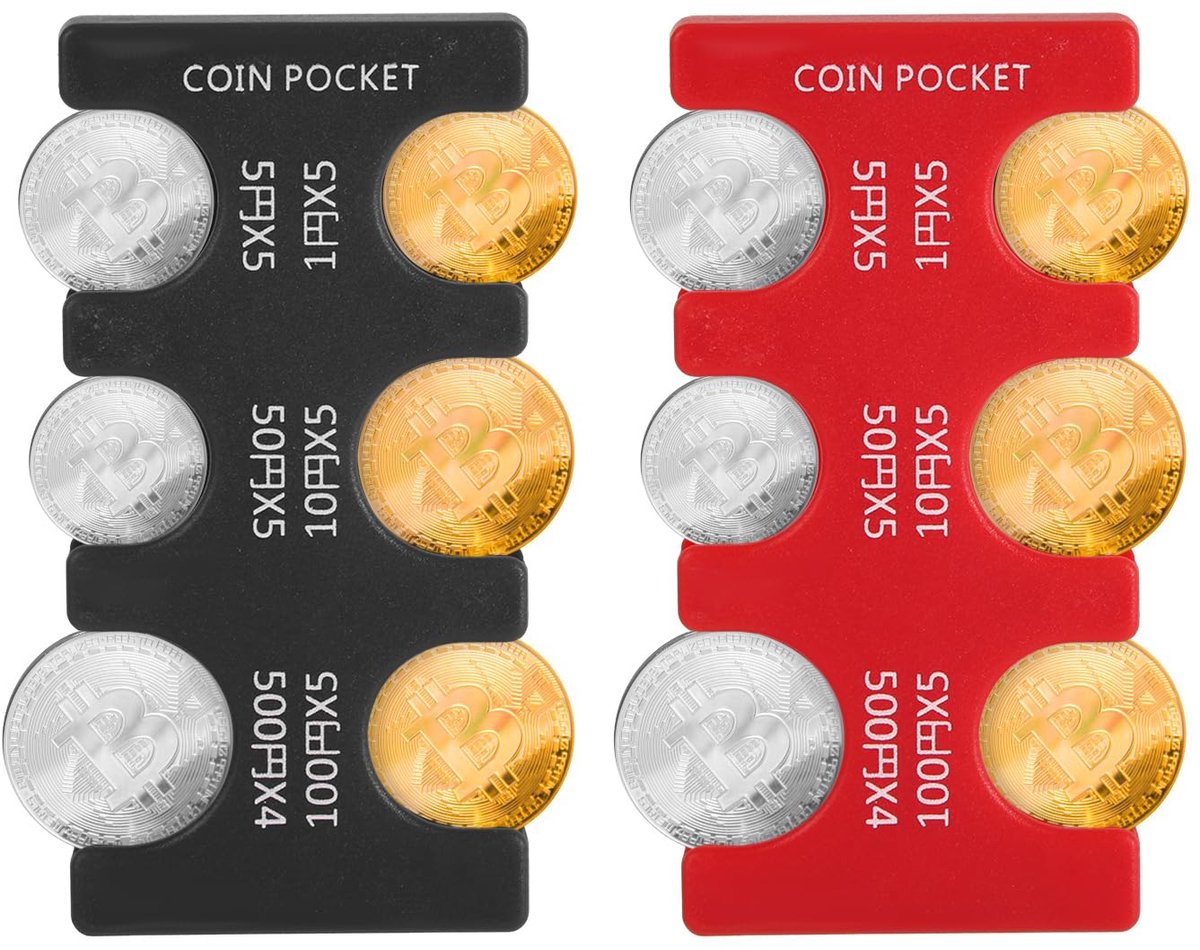 SnelShoppen - 2 Stuks Japanse Yen Munthouders - Coin Dispenser met 6 Slots - Plastic Organizer en Coin Sorter voor Muntjes - Ideaal voor Reizen en Aut