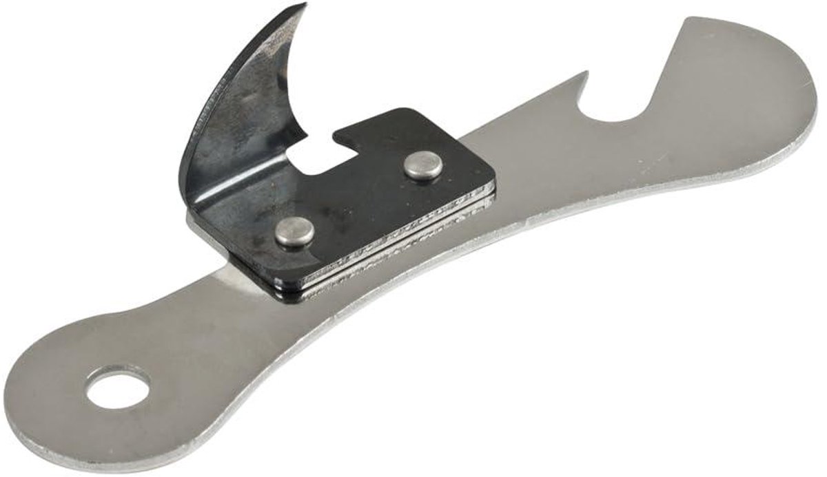 Flesopener Plus Flesopener - Handmatige Blikopener - Roestvrij Staal / Compact Ontwerp - 1 Stuk - Voor Thuisgebruik Zilver