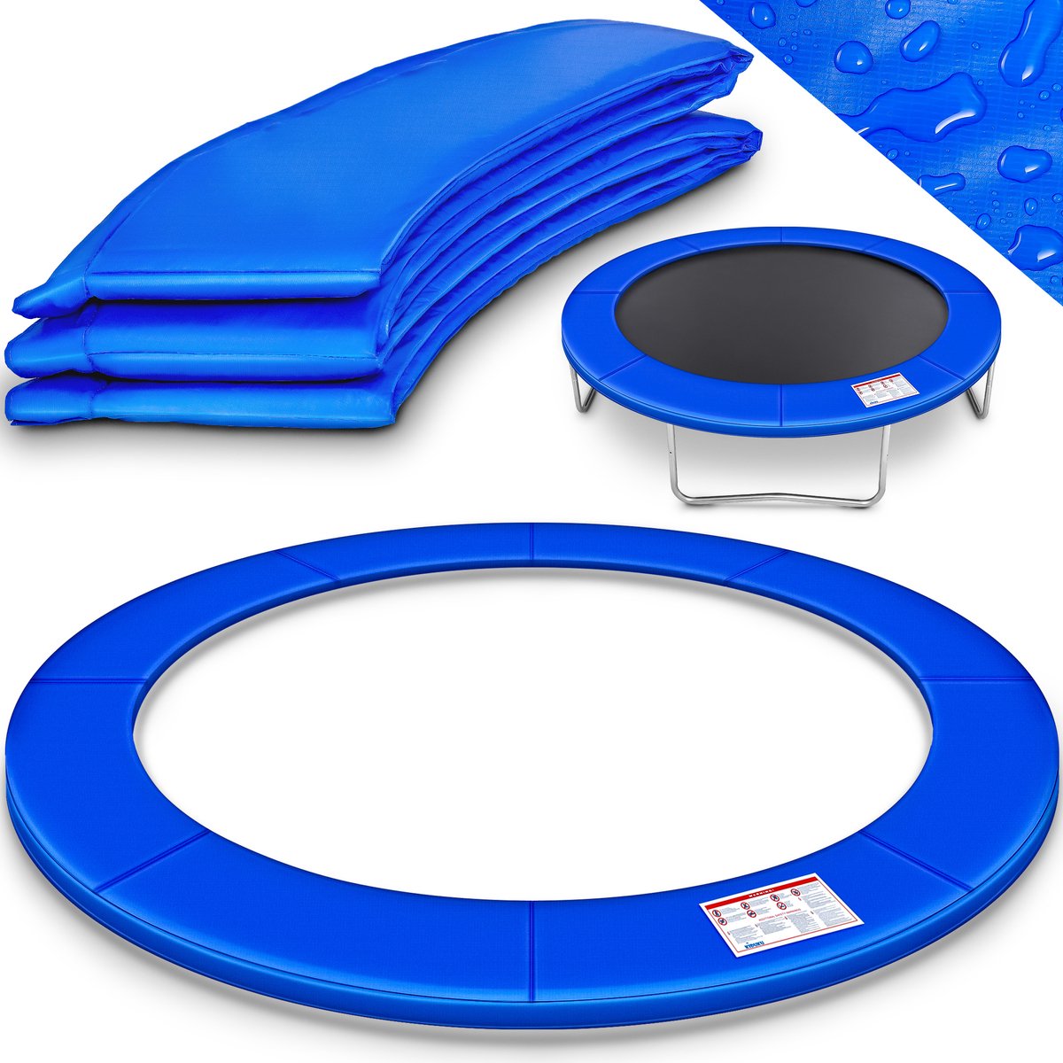 KIDUKU® randafdekking voor trampoline | Ø 244 cm 305 cm 366 cm 427 cm | slijtvast | 100% uv-bestendig verenafdekking randbescherming (427 cm)