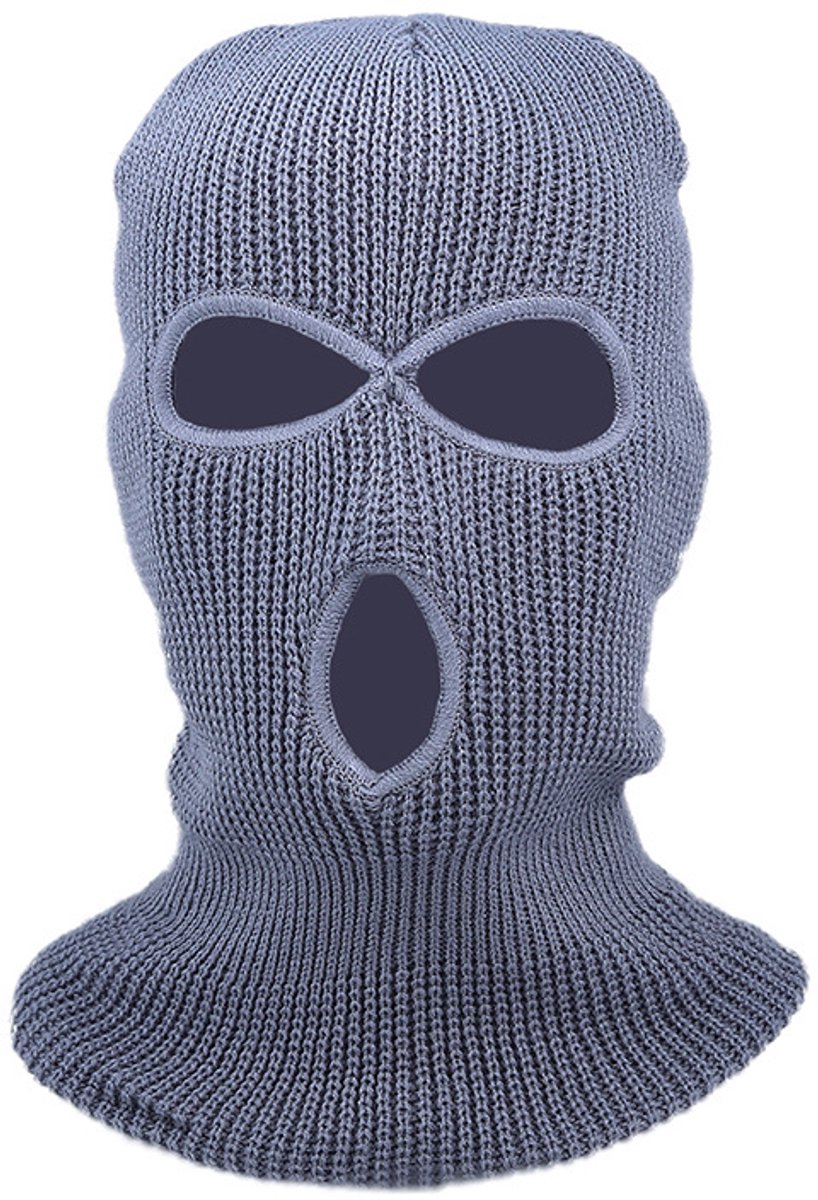 Bivakmuts Gezichtsmasker Balaclava Mask Helmmuts Gebreid Winddicht Wintermasker Ski/Motor/Outdoor masker Nekwarmer/halswarmer Universeel – Jonyx Grijs