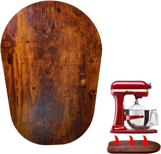 Glijmat Keukenmixer - Houten Textuur Accessoire - Eenvoudige Voedselbereiding - Duurzame Glijdende Lade - 267 x 39 cm - Houtkleur — afbeelding 5