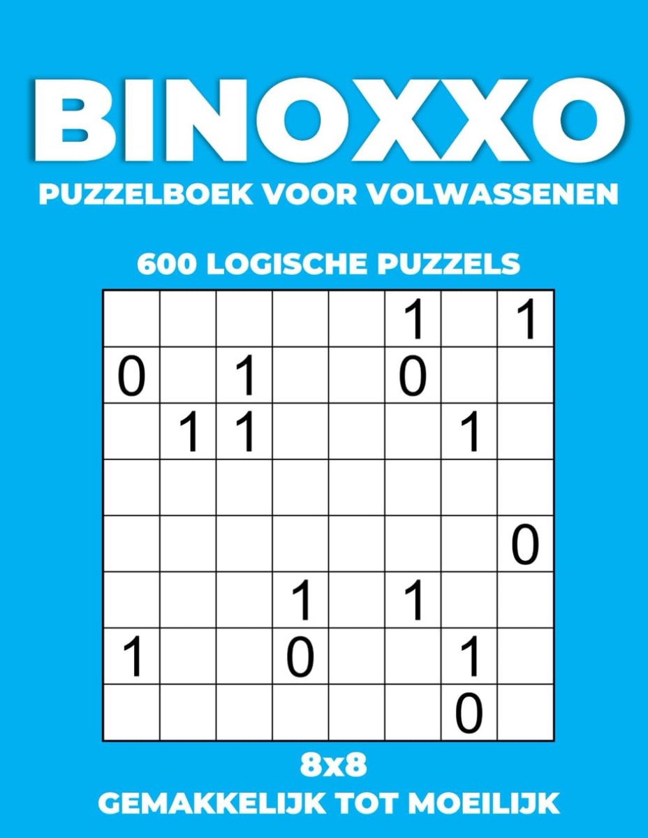 Puzzelboek Volwassenen - Logische Puzzels - Hersentraining Ontspanning - 600 Puzzels 8x8 - 21.59x27.94 cm