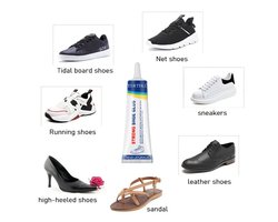 TLVX Schoenenlijm 20ML Tube / Transparant en Waterproof / Snel en goedkoop Zool en Randen Schoen Verlijmen / Geschikt voor Stof / Katoen / Vinyl / Leer / Kunstleer / Laars / Instappers / Slippers / Boots / Loafer / Pumps / Sandalen / Hakken
