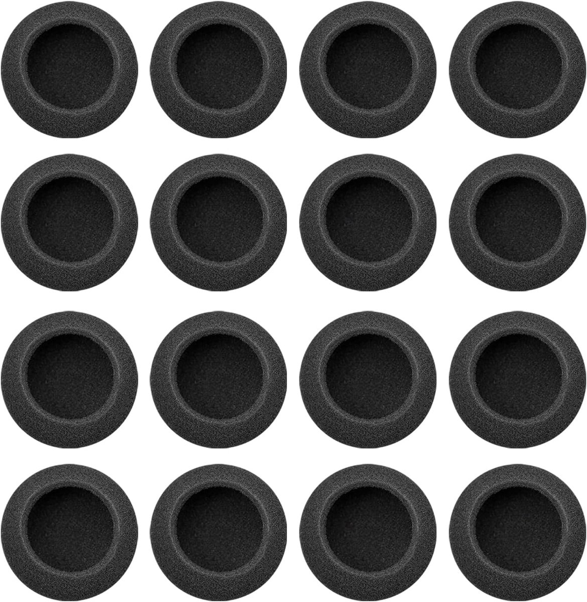 Allecto Plus - 16 stuks Hoofdtelefoonhoezen - Geschikt voor HD15 HD56 PX100 PX200 PC131 PMX100 en 50mm Hoofdtelefoon - Zwart - Hoofdband - Vervangbare Hoezen