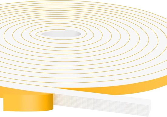 Schuimrubber afdichtingstape zelfklevend 10mm breed 6mm dik tochtisolatie geluidsdemping zwart