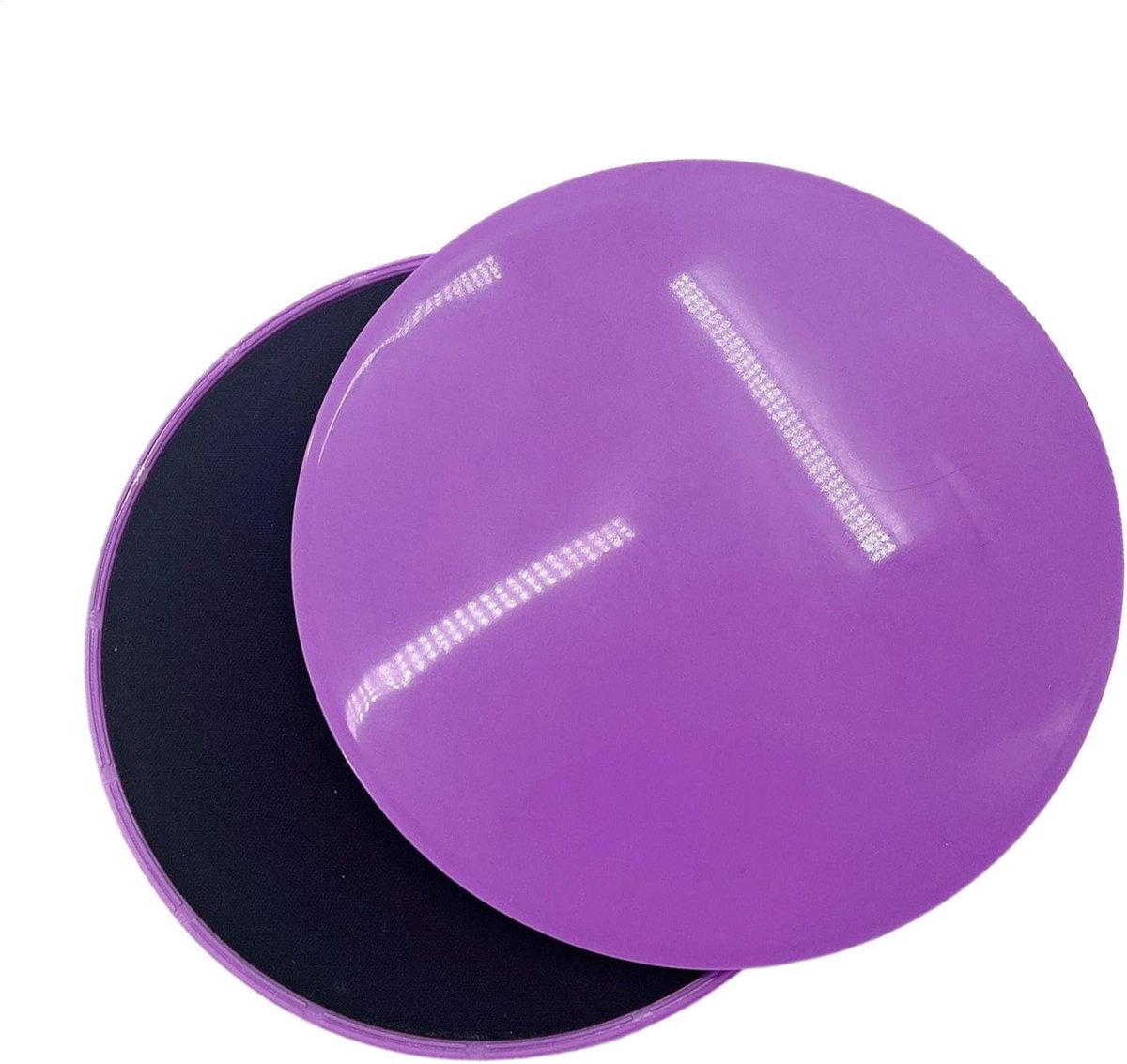 Glijdende Fitness Schijven - Workout Sliders - Core Training - Dubbelzijdig Antislip - Diameter 17cm - Paars