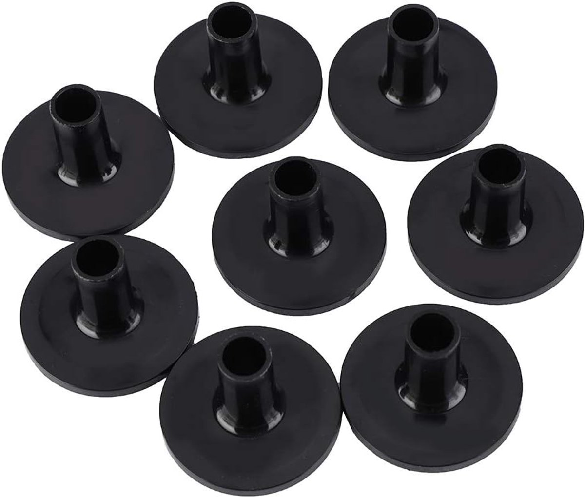 Bekken Beschermers - Drum Accessoires - Bekkens Beschermen - Duurzaam Kunststof - 8 Stuks Set - Zwart