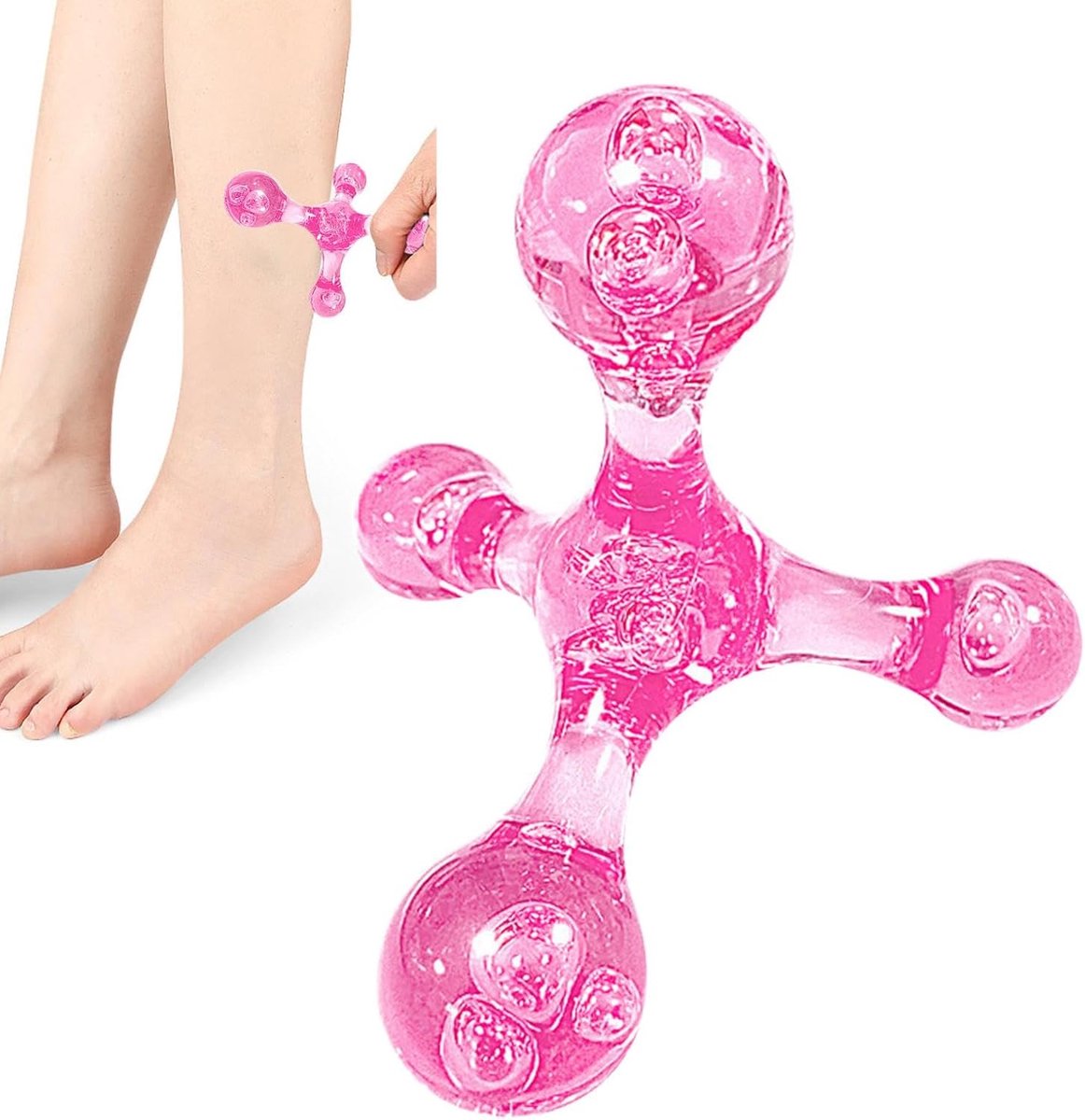 Massagebal Roller - Spierontspanning Tool - Herstel Uithoudingsvermogen - Handheld Vier Hoeken - 13 x 13 x 85 cm