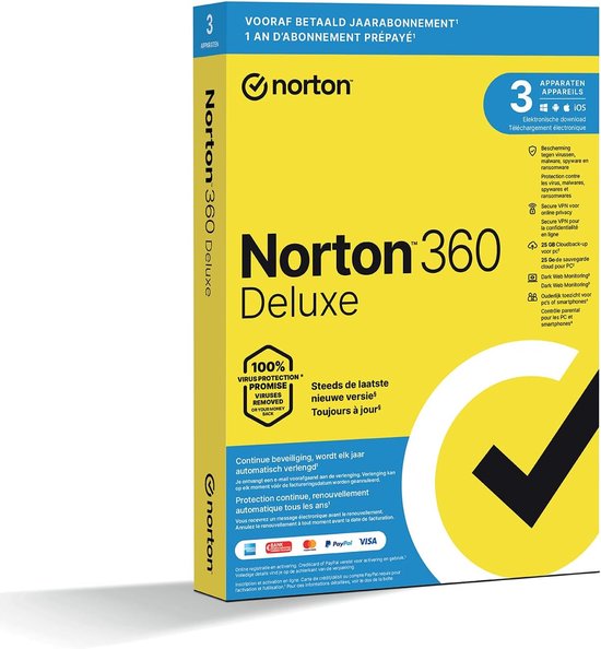 Internet Beveiliging - Antivirus Software - Apparaat Bescherming - 3 Apparaten 1 Jaar - Niet Van Toepassing - Niet Van Toepassing