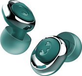 Pearls Ombré Festival Oordopjes - Gecertificeerde gehoorbescherming - Aanpasbaar Filter 18dB / 23dB - Geluiddempende Earplugs - Vindbare LED case (Find My) - Herbruikbaar - 3 Maten S/M/L - Emerald Green