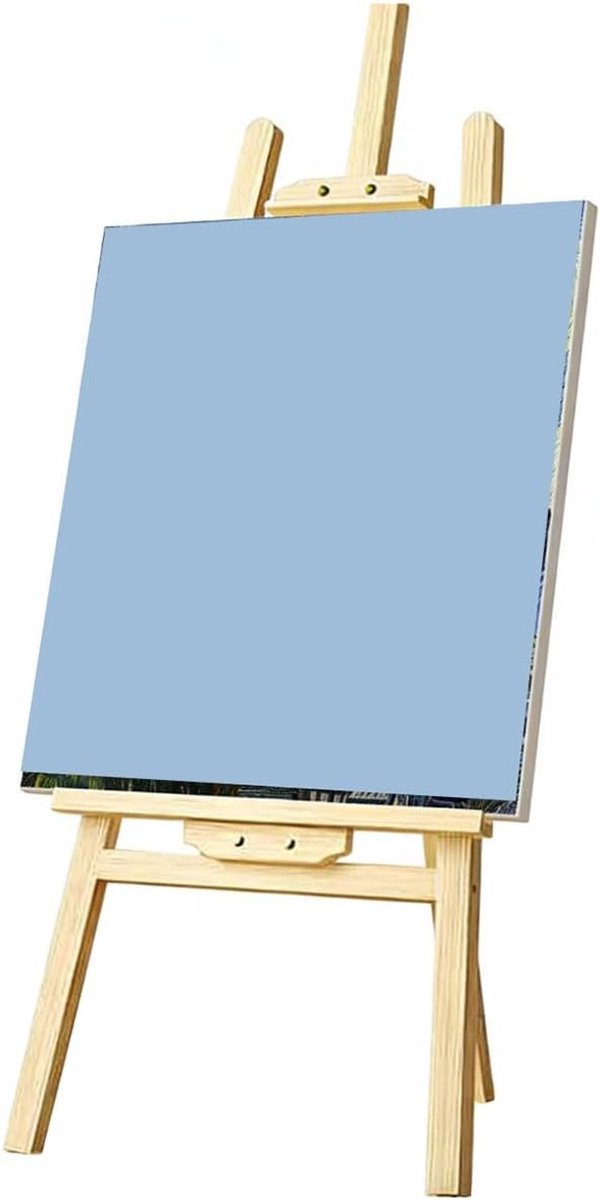 Houten Display Ezel - Presentatie Statief - Kunst Tonen - Verstelbare Hoogte - 175cm Hoog - Natuurlijk Hout
