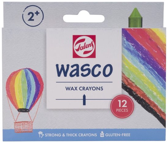Wasco set 12 kleuren krijtjes waskrijt waspastels