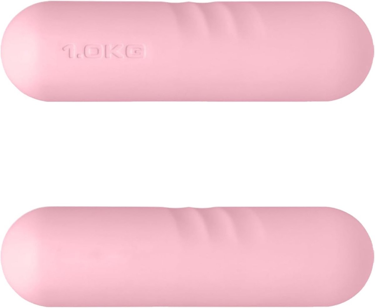 Halter Set - Handgewichten Paar - Thuis Sporten - Siliconen Gietijzer - 2 x 1kg - Roze