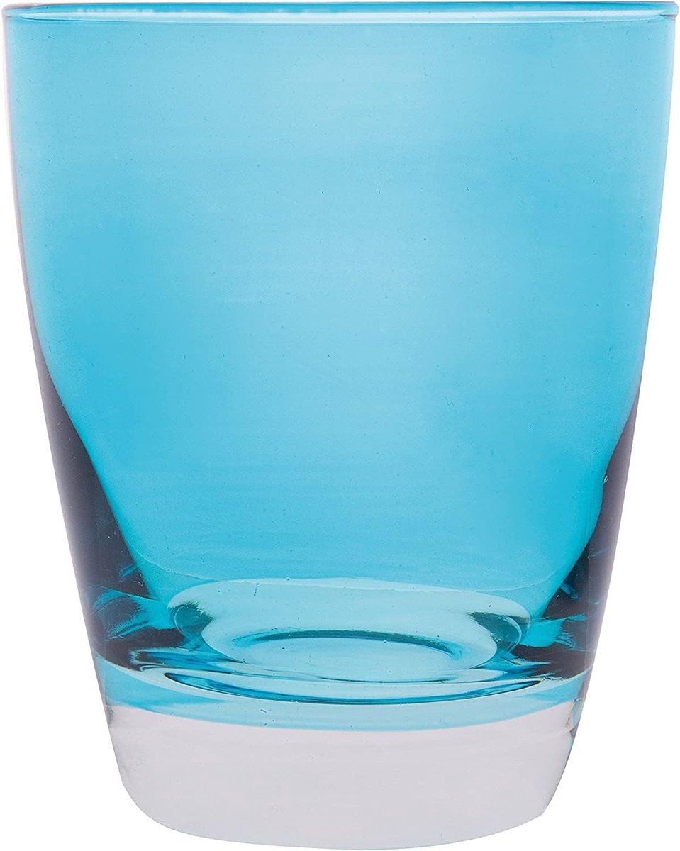 Set waterglazen - Dineerglazen - Dagelijks gebruik - Vaatwasmachinebestendig - 30 cl - Lichtblauw
