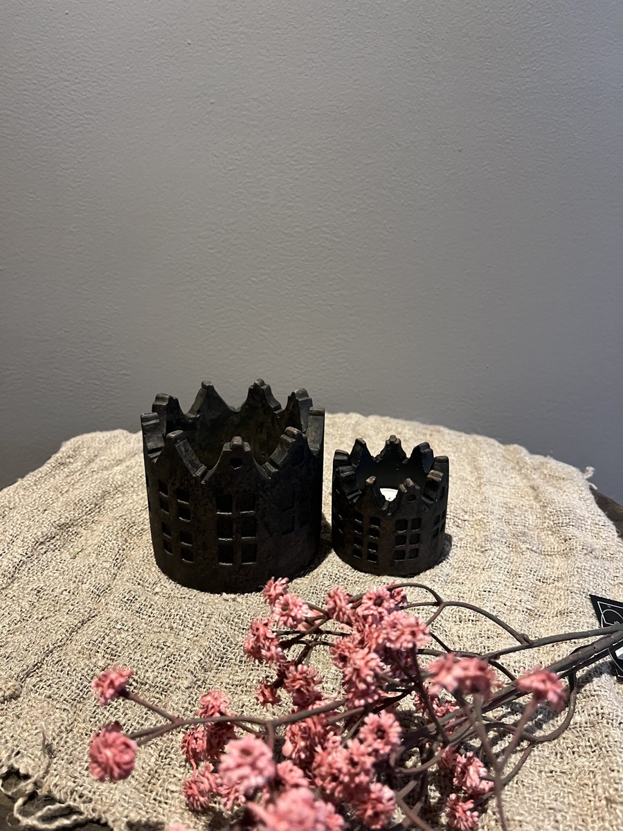 Brynxz Set van 2 theelichthouders- Brynxz- Set of 2Tealightholders Canalhouse Majestic Brown- Moederdag