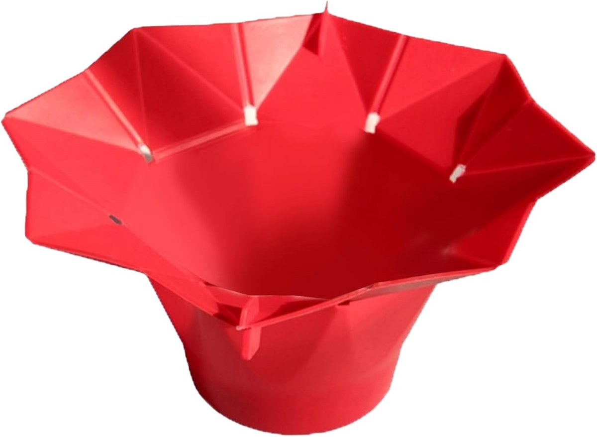 Popcorn Kom - Snack Bak - Films Kijken - Inklapbaar Ontwerp - 30 cm Diameter - Rood