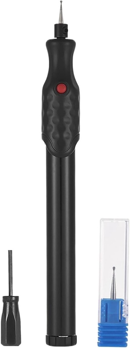 Elektrische Graveergraveerpen - Draagbare Graveermachine - Voorwerpen Personaliseren - Draadloos Werken - 2x AAA Batterijen - Zwart