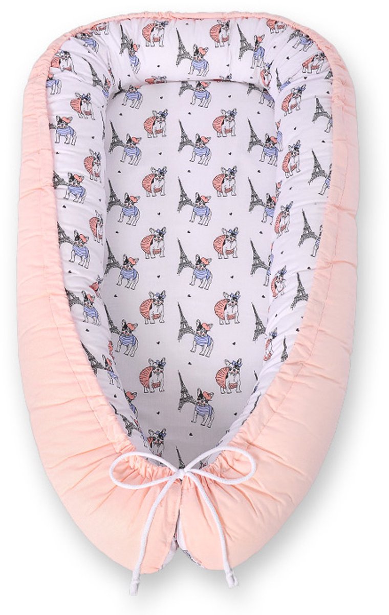 Babynest dubbelzijdig Premium Cocoon voor baby's BOBONO- kleine hondjes