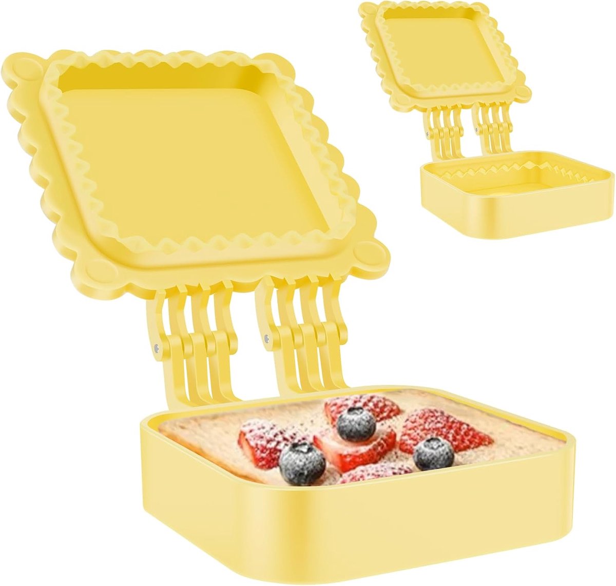 Toast Sealers - Sandwichmakers Herbruikbaar - Keuken Gebruik - Vaatwasmachinebestendig - 95 x 95 x 32 cm - Geel