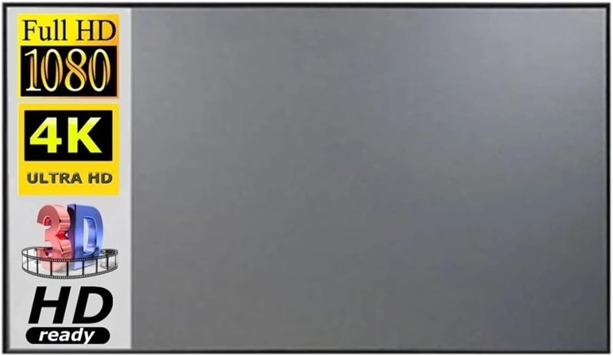 Projectiescherm - Draagbaar scherm - Thuisbioscoop - Reflecterende stof - 100 inch 16:9 - Matwit