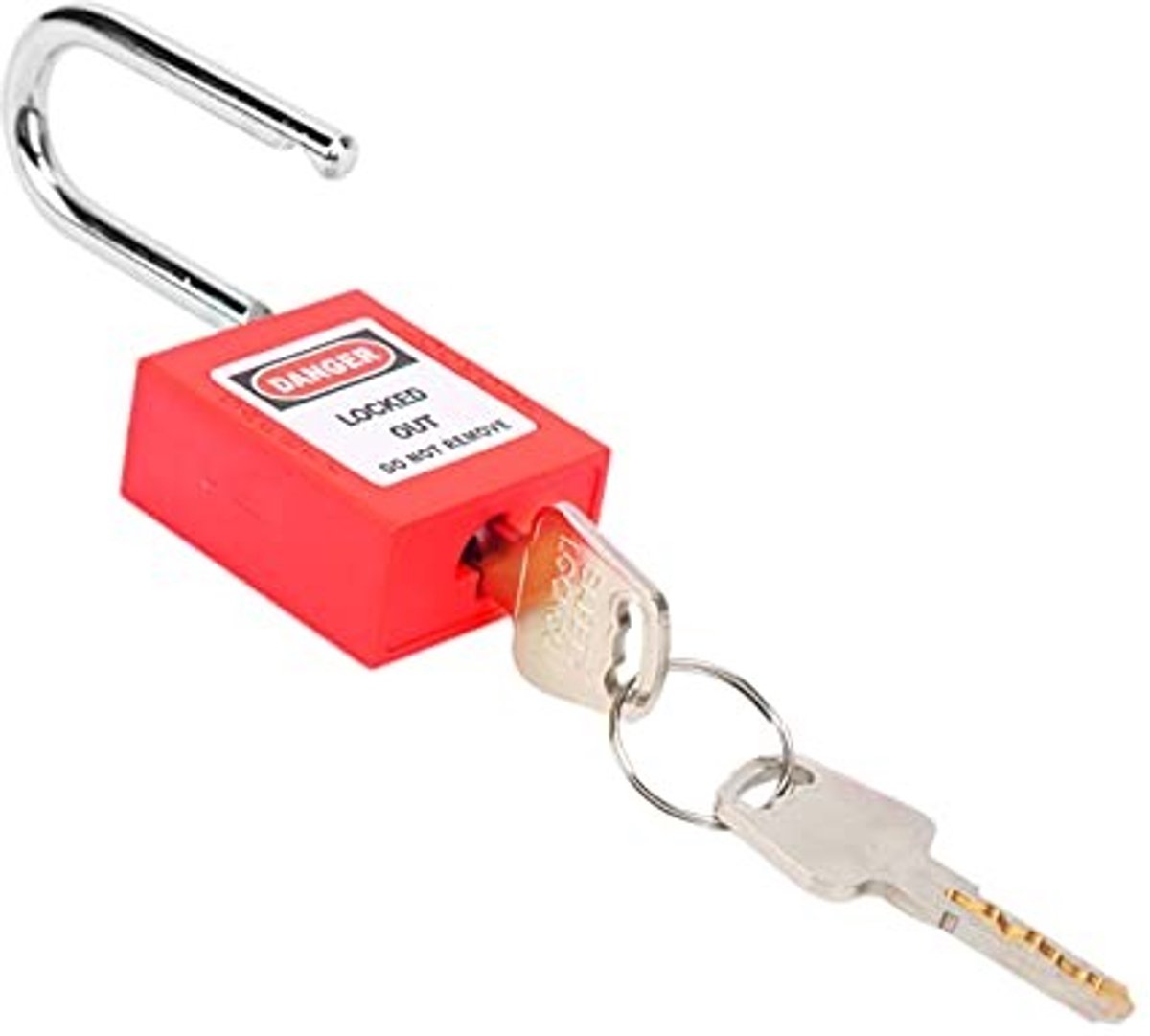 Allecto - Hangslot - Veiligheid - Machinebouw - Rood - Isolatie - Beveiliging - Geschikt voor machines - Rood