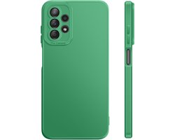 Avizar Hoes Geschikt voor Samsung Galaxy A13 / A04s van Zacht Siliconen met Versterking Camerablok, Groen