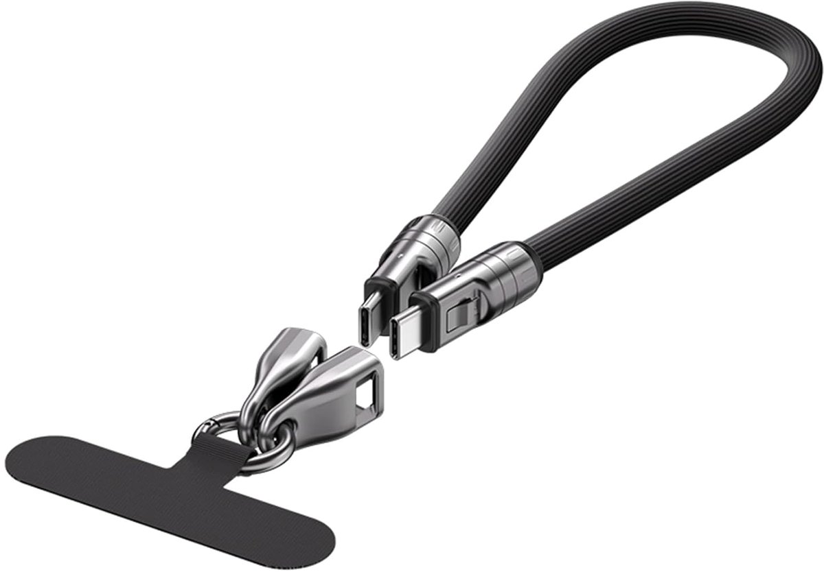 Slimme Oplaadkabel - Type C Kabel - Snel Opladen - 240W PD Ondersteuning - 0.3 Meter - Zwart
