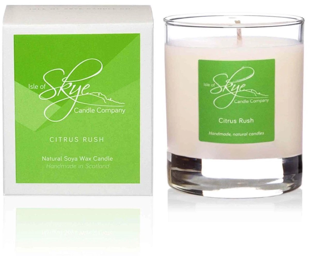 Geurkaars Citrus Rush Small - 30 uur - Sojawas - Isle of Skye Candle