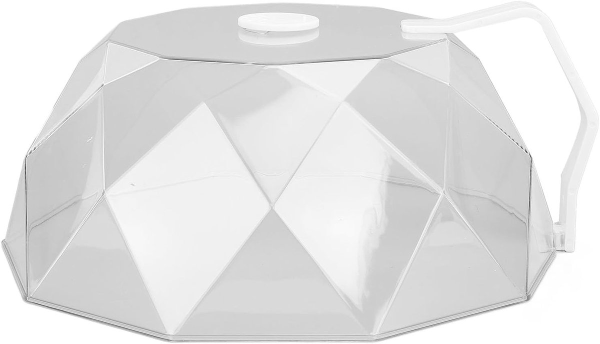 Magnetron Deksel - Voedsel Beschermer - Schoon Koken - Verstelbare Ventilatie - 26 x 11 cm - Wit