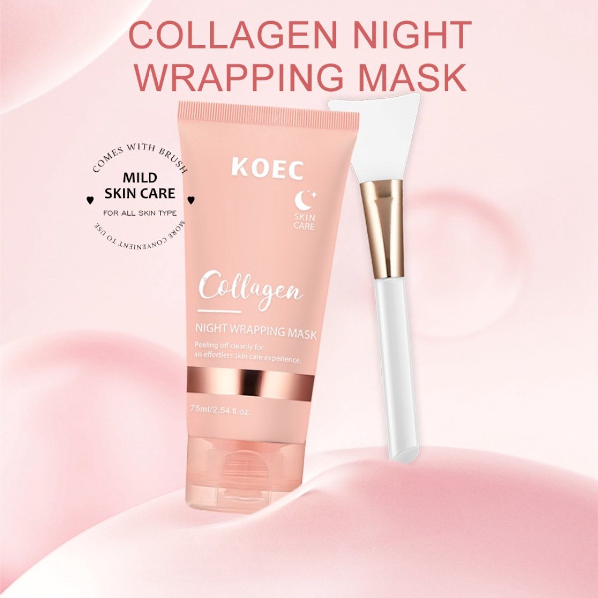 Collagen Night Wrapping Mask – Collageen Sleeping Mask – Korean Skincare – Anti-Aging – Hydraterend & Verstevigend – Glass Skin Effect – Peel Off Nachtmasker