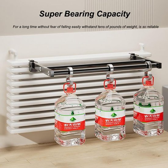 Handdoekhouder Radiator - Uitschuifbaar Rek - Badkamer Opbergen ...