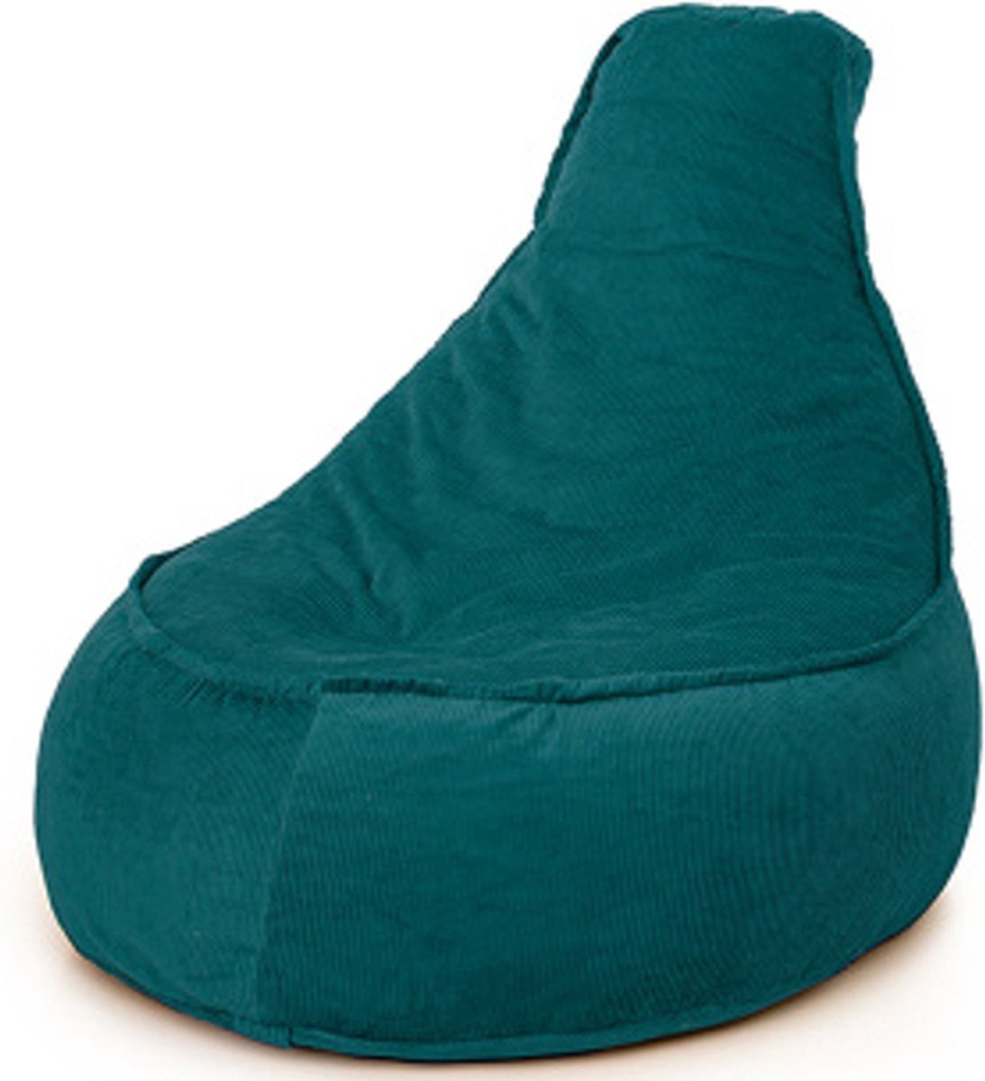 Parya HOME Drop & Sit Stoel Zitzak Ribstof - Zitzakfauteuil - Woonkamerzitzak – Emerald Green – 100 Liter – Voor Binnen