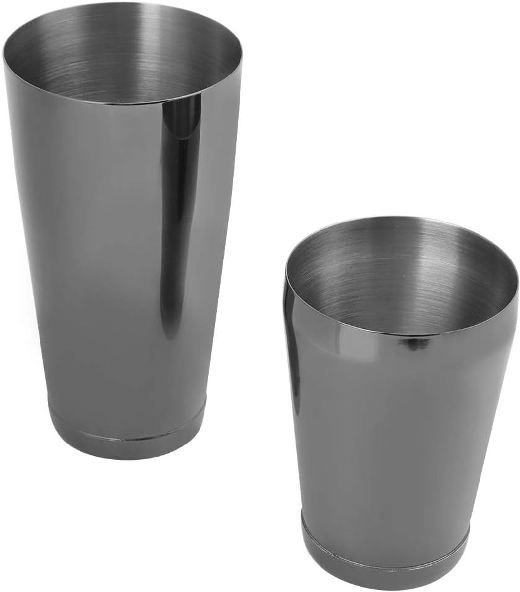 Cocktail Shaker Set - Mixbeker RVS - Drankjes Maken - Lekvrij Ontwerp - 550ml 850ml - Zwart