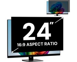 Computer Privacyfilter - Monitor Privacyscherm - Inkijk Bescherming - Afneembare Beschermfolie - 24 Inch 16:9 - Zwart