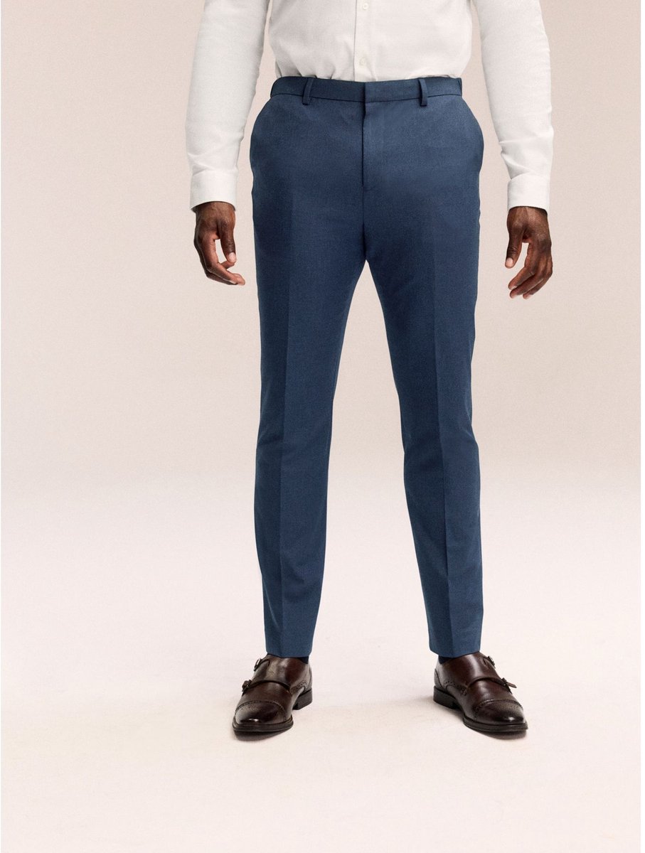 Next - Heren - Muscle-fit MotionFlex pantalon met stretch - Blauw