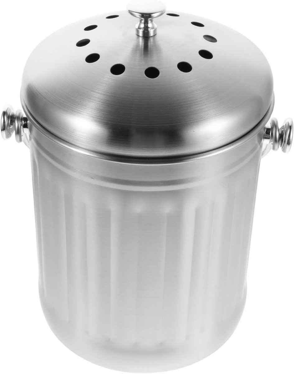 Keuken Compostbak - Afvalemmer Voedselresten - Geurloos Composteren - Met Koolstoffilter -